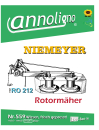 Niemeyer & Söhne Rotormäher Typ RO 212  Bild- Bedienungsanleitung & Bild- Ersatzteilliste & Explosionszeichnungen  - annoligno 559